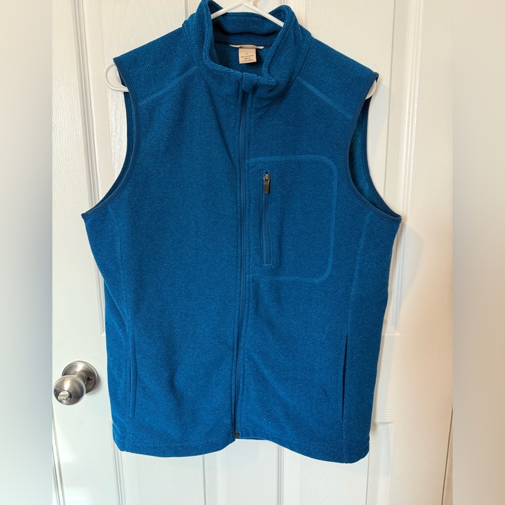 Duluth Trading Blue/Green Teal Full Zip Polyester Vest Mens Size Large